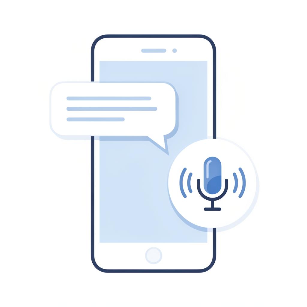 Voice to text message illustration